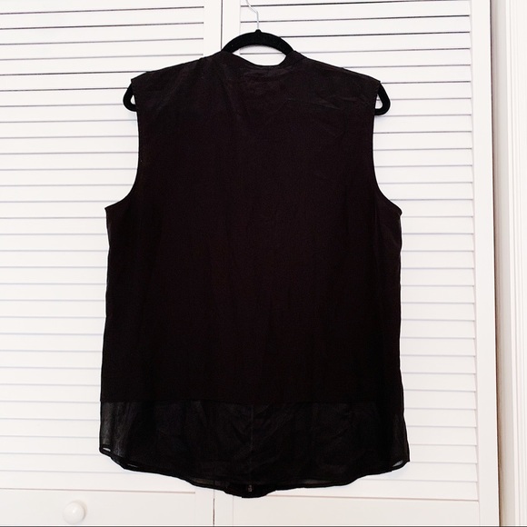 BRAND NEW Trouvé Black Zip Up Tank Blouse (FINAL SALE) - Picture 4 of 5
